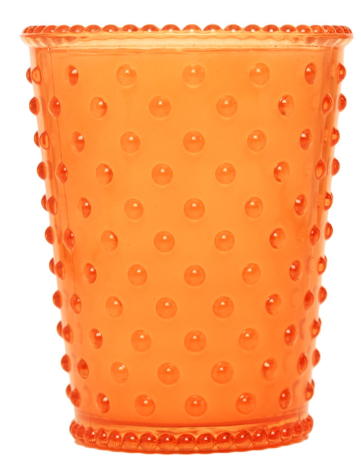 SICILIAN ORANGE HOBNAIL GLASS CANDLE