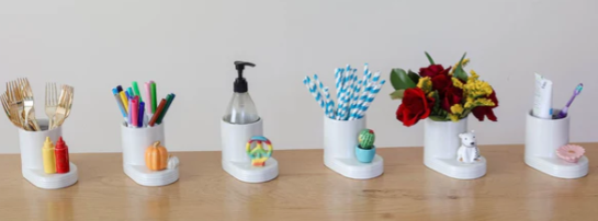 Pinstripes Round Cutie Container
