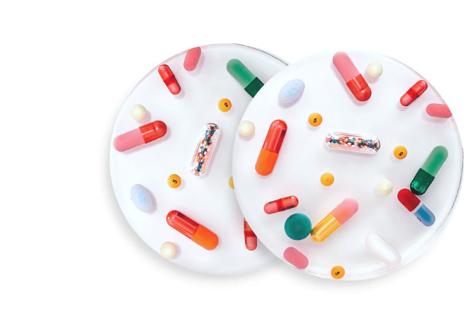 Classic Pill Coaster set of 2