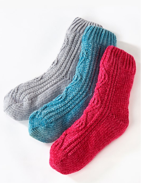 Lux Chenille Crew Socks