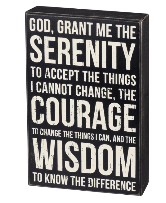 Serenity Prayer Box Sign