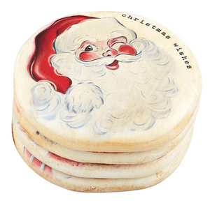 Vintage Santa Coaster Set