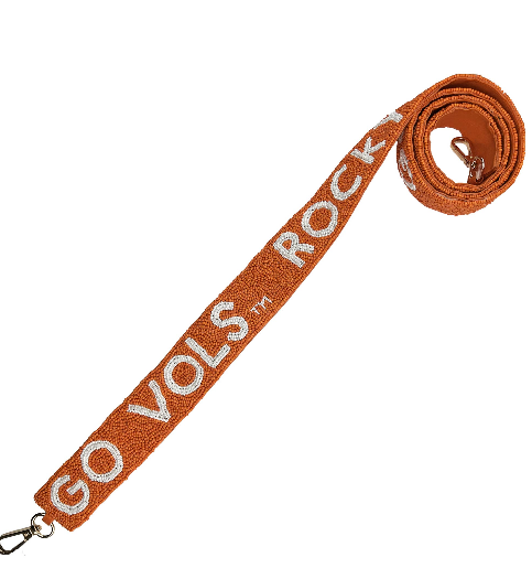 Tennessee Go Vols Beaded Bag Strap