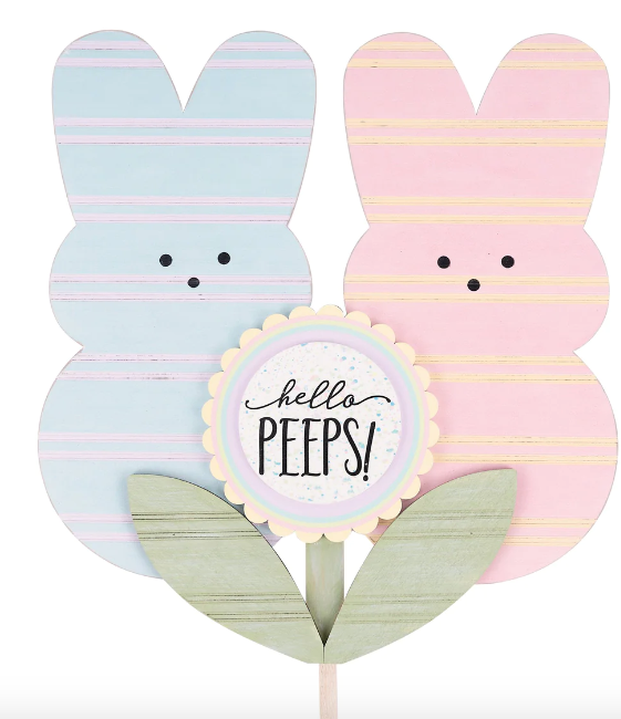 Striped Hello Peeps Topper