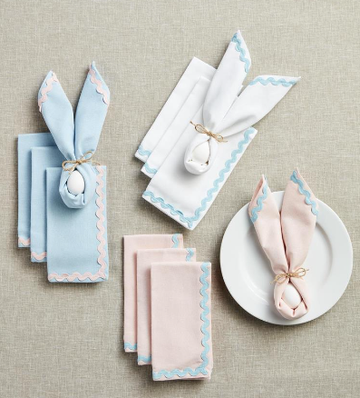 SPRING RIC-RAC NAPKIN SETS