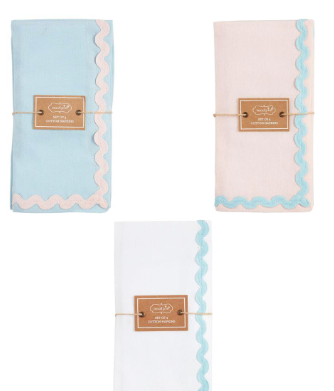 SPRING RIC-RAC NAPKIN SETS