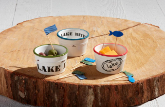 LAKE TIDBIT DISH & TOOTHPICK SETS