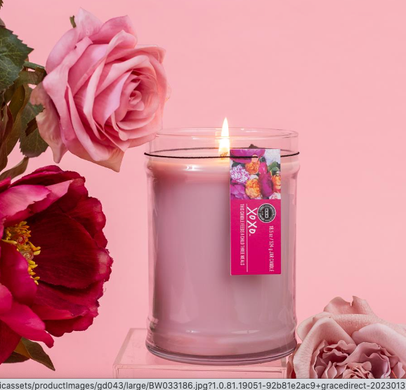 xoxo large candle 18.5