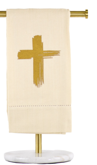 Calvary Cross Hemstitch Hand Towel