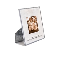 Glass & Linen Photo Frame