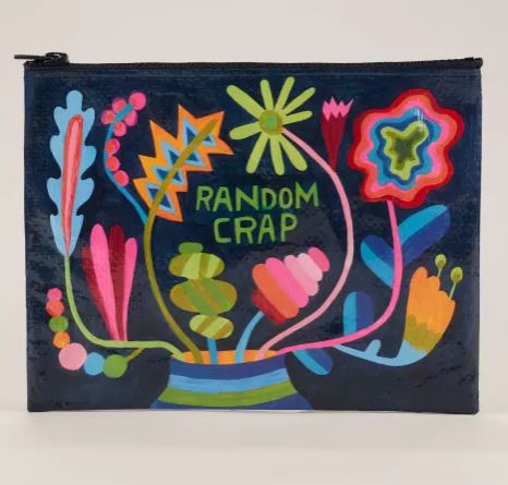 RANDOM CRAP FLORAL ZIPPER POUCH