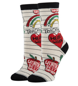 Women's Crew Socks - Teaching Heart Work