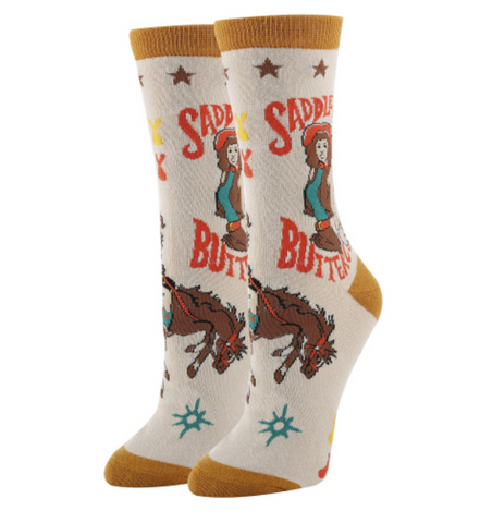 Women's Crew Socks - Saddle Up