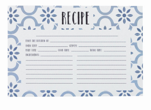 TRUE BLUE RECIPE CARDS