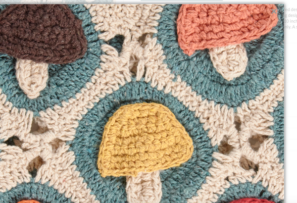 Crochet Mushroom Tote