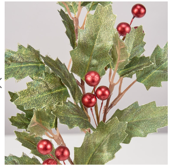 Holly Leaves Floral Pick