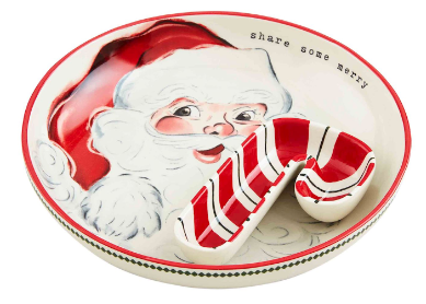 Vintage Santa Chip & Dip Set