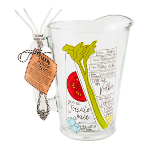 Bloody Mary Recipe Pitcher Set