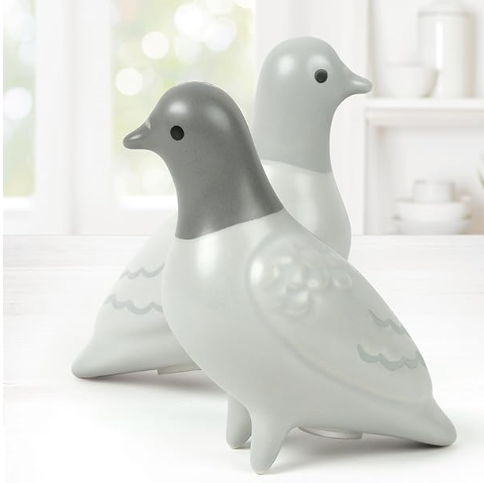 CLAY PIGEONS, Ceramic Pigeon Salt and Pepper Shakers