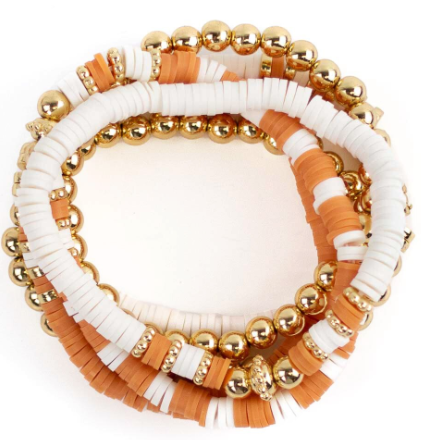 Clay Bead Bracelet Stack