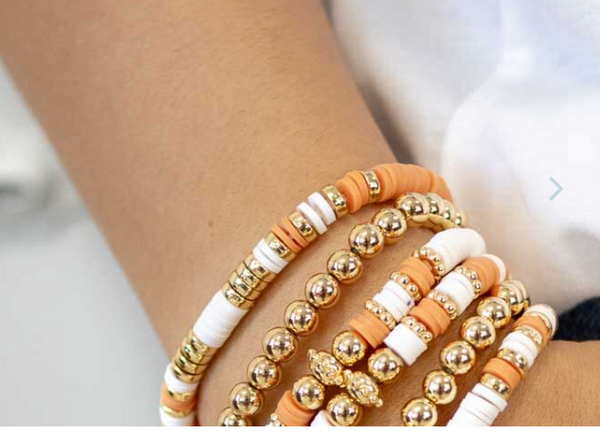 Clay Bead Bracelet Stack