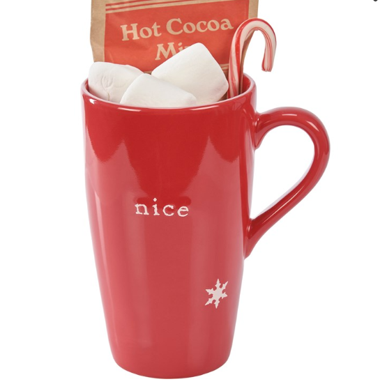 Naughty/Nice Latte Mug (double sided)