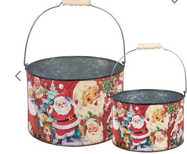 Retro Santa Bucket Set