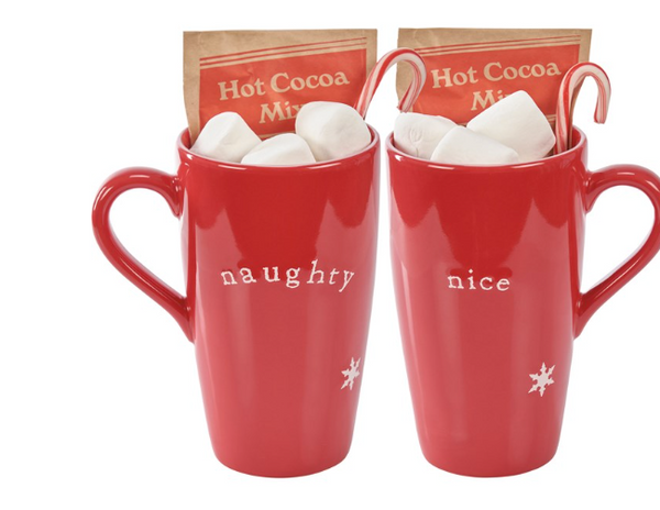 Naughty/Nice Latte Mug (double sided)