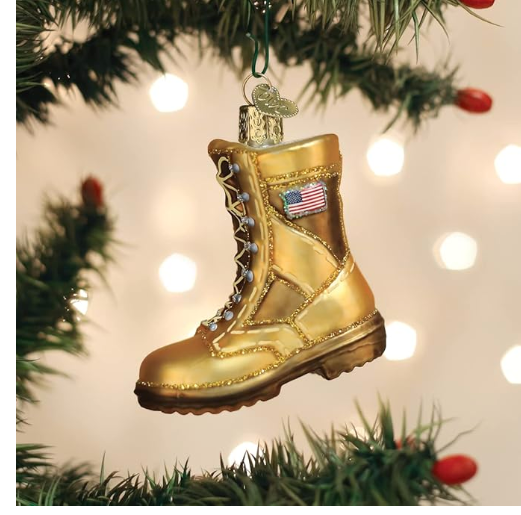 Old World Christmas Military Boot Ornament