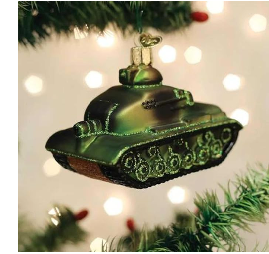 Old World Christmas Ornaments Military Tank