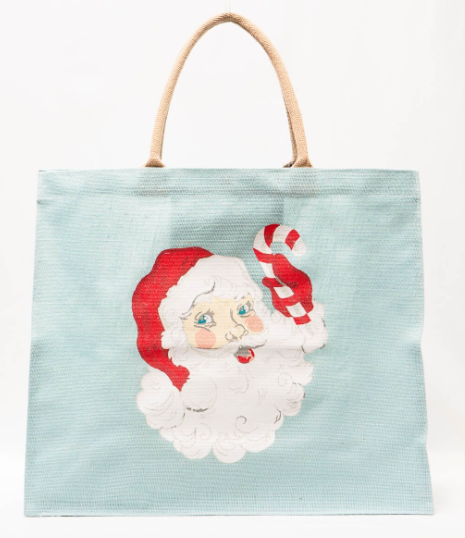 Candy Cane Santa Carryall Tote