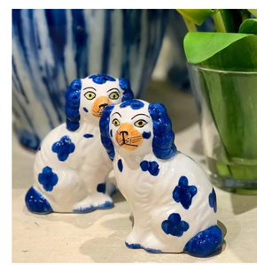 Dog Salt and Pepper Shaker Set - Hand-Painted Ceramic