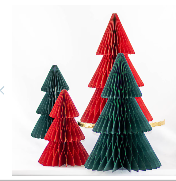 Accordion Paper Tree in Dark Red, 10"