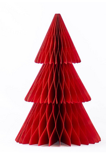 Accordion Paper Tree in Dark Red, 15"