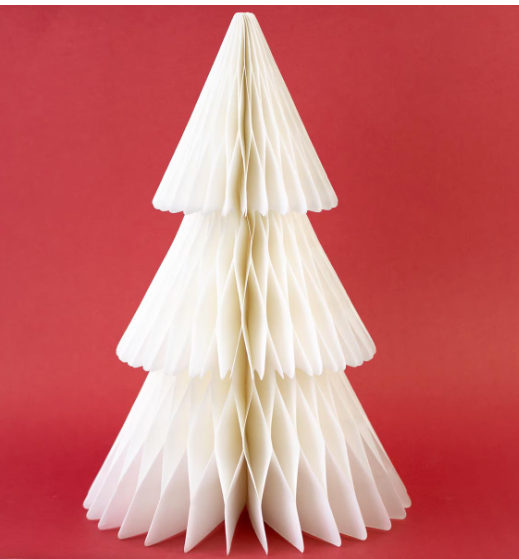 Accordion Paper Tree in Ivory 15"