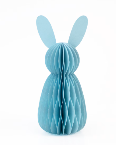 Accordion Paper Bunny in Blue 8"