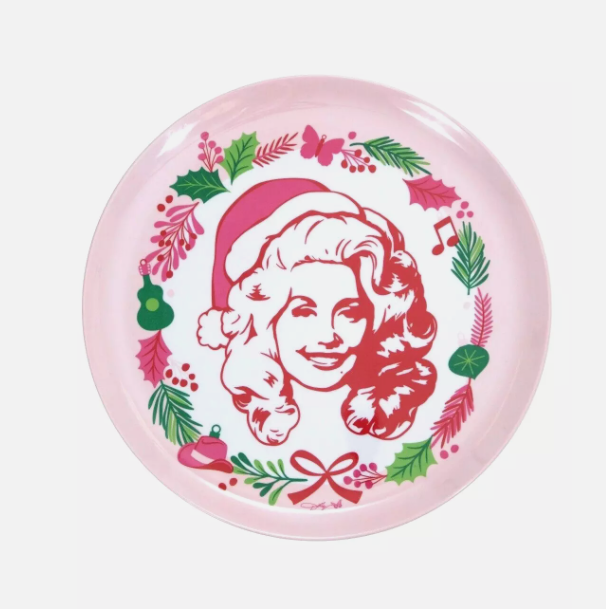 Dolly Parton Melamine Christmas Tray