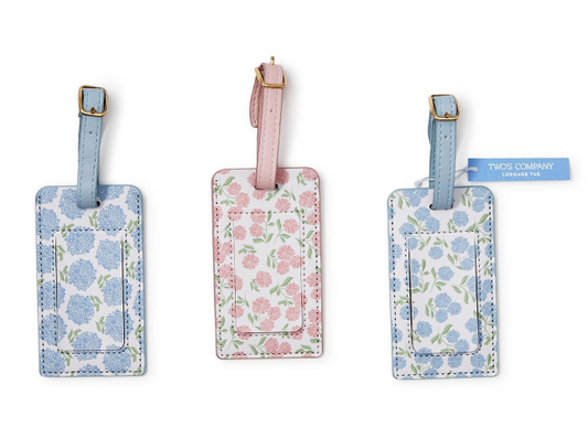 Hydrangea Print Luggage Tag