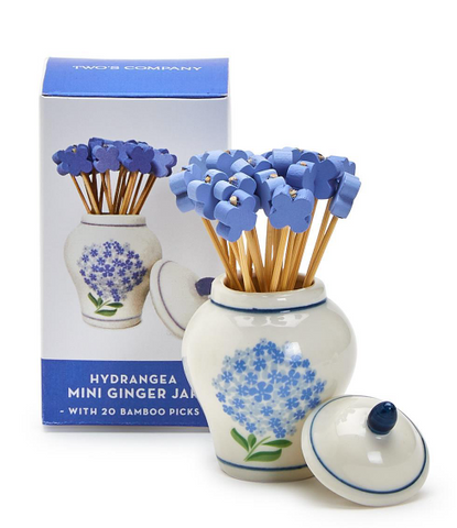 Hydrangea Ginger Jar w/20 Picks in Gift Box