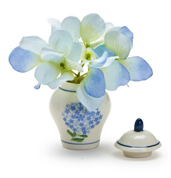 Hydrangea Ginger Jar w/20 Picks in Gift Box