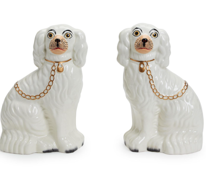 Set of 2 Staffordshire Dog Statues