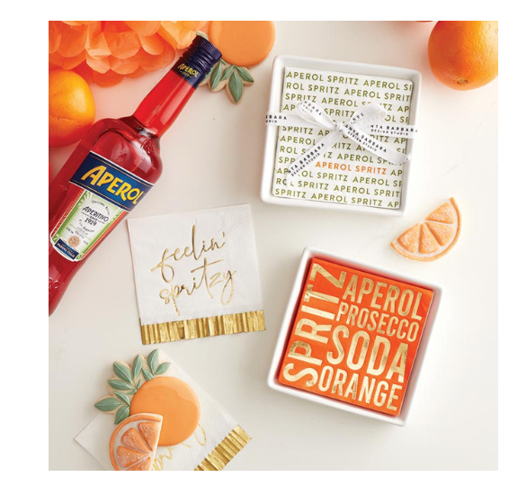 Ceramic Napkin Tray + Napkins - Spritz