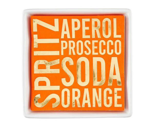 Ceramic Napkin Tray + Napkins - Spritz