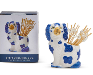 Staffordshire Dog with 20 Picks in Gift Box