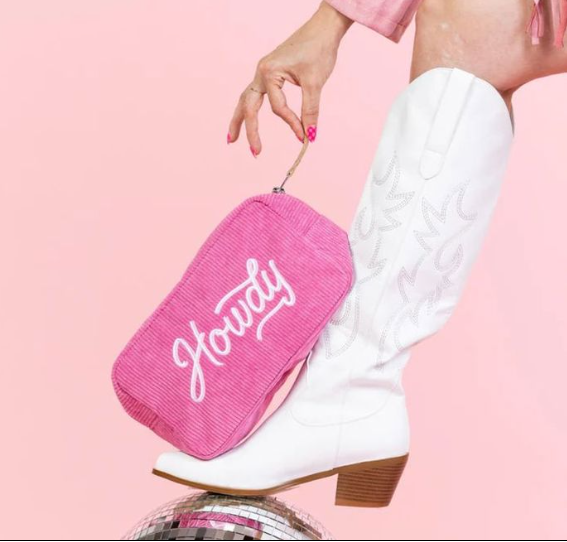 Howdy Corduroy Cosmetic Bag