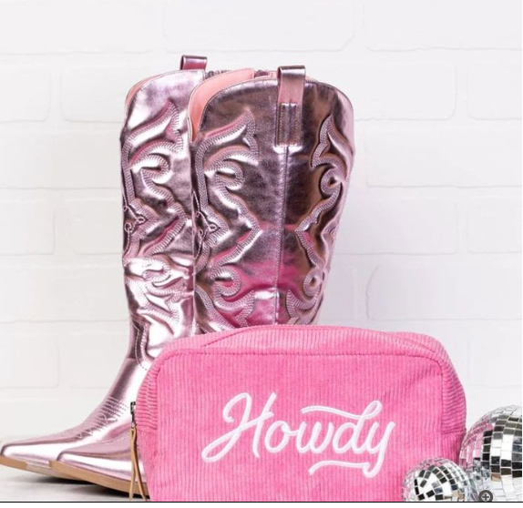 Howdy Corduroy Cosmetic Bag