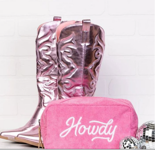 Howdy Corduroy Cosmetic Bag
