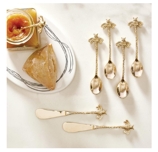 Gold Bee Spreaders - Set of 2