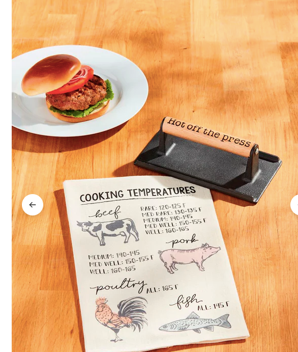 Hot off the press -  GRILL PRESS AND TOWEL