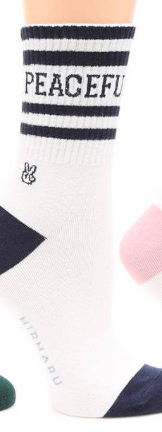 Women's Striped Cotton Crew Socks